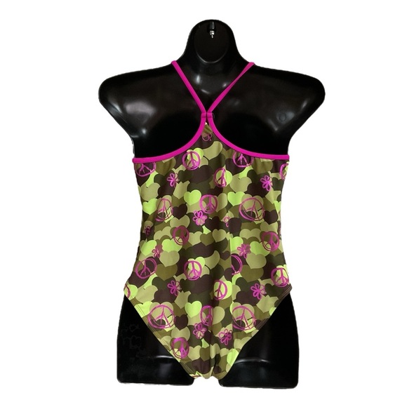 OP Ocean Pacific Women's Size 16 1/2 One Piece Bathing Suit Swim Suit Camouflage - Picture 4 of 6